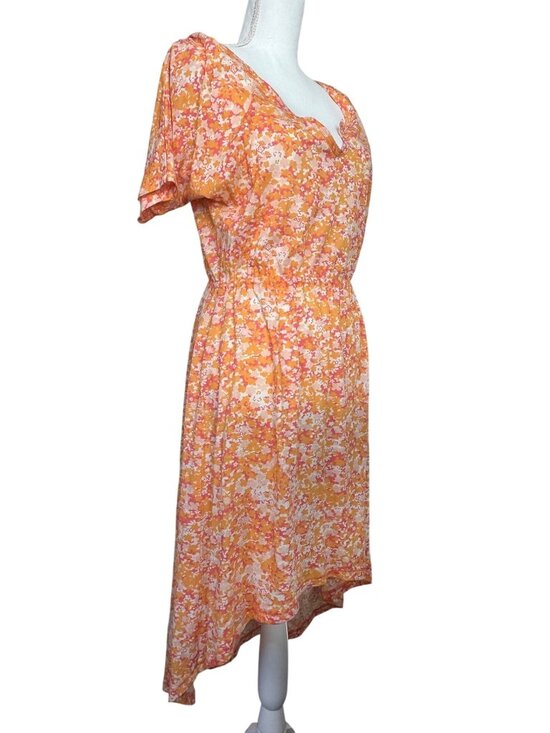 Alternative Dresses & Skirts - Alternative Flamingo Ditzy Floral Print Dress M Cottage Beach Travel Light